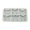 Unique Bargains Candy Moulds 6-Cavity Butterfly Candy Mould Hand Wash 8.82"x4.92"x0.83" 1 Pc - 3 of 4