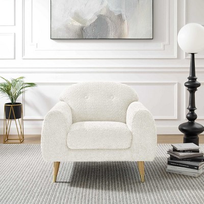 MINIMORE Modern Style 37.8"W Iris Accent Chair & Armchair with Tufted back