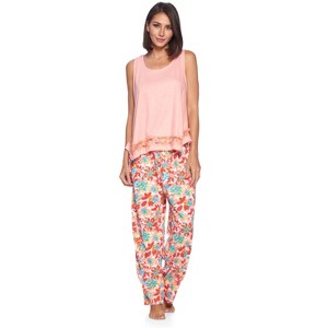Casual Nights Women's Tank Top & Long Pants Pajama Set - 1 of 4