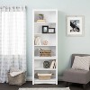 80" Tall Bookshelf White - Prepac: Laminated 6-Shelf Storage, Modern Design - 4 of 4