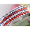 Alilang Stainless Steel Flag Band Fashion Ring with Crystal Rhinestones - 3 of 4