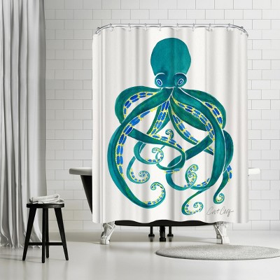 Americanflat Octopus by Cat Coquillette 71" x 74" Shower Curtain