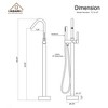 CASAINC Single-Handle High Arch Floor Mounted Freestanding Tub Faucet with Hand shower - 4 of 4