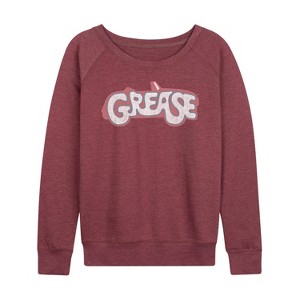 Women's - Grease - Original Movie Art Lightweight French Terry Wide Neck Long Sleeve Shirt - 1 of 4