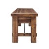 Durango Wood Entryway/Dining Bench Dark Brown - Alaterre Furniture: Industrial Accent, 60" Long - 3 of 4