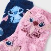 Women's Lilo & Stitch 2pk Cozy Ankle Socks - Navy/Pink 4-10 - 3 of 3
