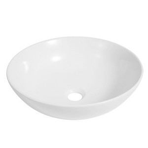 JONATHAN Y Quarry 15.5 in. Round Classic Designer Ceramic Bathroom Bowl Vessel Sink - 1 of 4