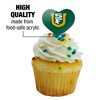 University of San Francisco Primary Logo Heart Love Cupcake Picks Toppers Decoration Set of 6 - 3 of 4