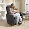 Rocking Chair Nursery in Fabric with High Backrest, Comfy Glider Rocking Chair Accent Chair, Side Pocket and Rubber Wood Legs - 4 of 4