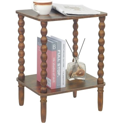 Side Table, Small End Table with Storage Shelf, 2-Tier Small Coffee Tables Living Room