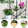Acekool Walk-in Greenhouse with Roll-Up Zipper Door, 57 x 57 x 76 Inch Portable Indoor Outdoor Greenhouse, 3-Tier 6 Shelves for Garden Patio Backyard - 4 of 4