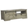 47.2"Farmhouse Sliding Barn Door Coffee Storage Large Rectangular Table,DARK GREY - 4 of 4