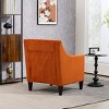 Modern Upholstered Accent Chair With Scooped Arms,Upholstered Armchair,Accent Chair Living Room,Single Sofa,Indoor Furniture-Maison Boucle - 3 of 4