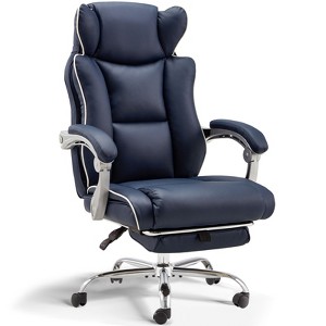 Rbied Ergonomic Office Chair Home Desk Chair with Retractable Footrest and Adjustable Backrest, Reclining Office Chair with Linkage Armrest - 1 of 4