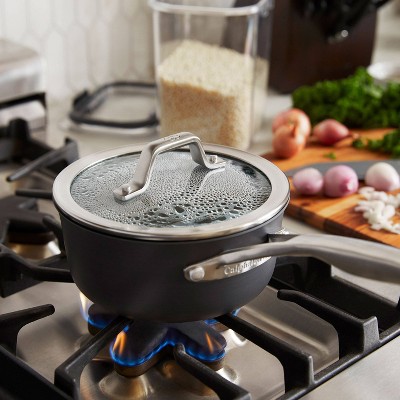 Premier Hard-Anodized Nonstick Aluminum Sauce Pan with Lid