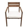 Sapphtopaz Patio Dining Set Wood Patio Table and Chairs Set with Cushions for Patio, Balcony, Garden, Vourtyard - 4 of 4