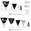 Big Dot of Happiness 30 Piece Black and White Graduation Party Pennant Triangle Banner - 3 of 4