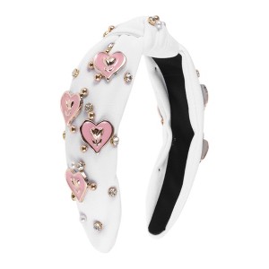 Unique Bargains Faux Diamond Heart Headband 1 Pc - 1 of 4