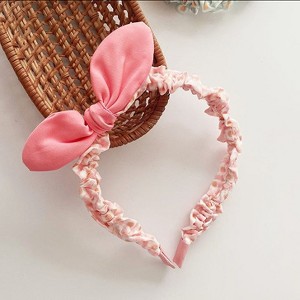 MyKids-Usa Sweet Girls Candy Color Bow Tie Design Fabric Headband - 1 of 3