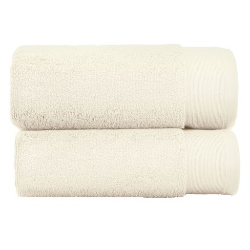 California Design den Luxury 100% Cotton Bath Towels Soft & Fluffy, Quick Dry, Highly Absorbent, Hotel Quality Towel Set - 2 Bath Towels (ivory)
