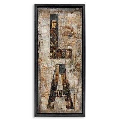 Stupell Industries Los Angeles Montage Collage, 15" x 31"