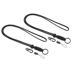 Unique Bargains Badge Lanyard Necklace Keychain Cord Metal Clasp Strap for Key Whistle ID Card Badge Holder 2 Pcs - 1 of 4