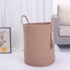 Unique Bargains Handcrafted Odorless Cotton Rope Widened Handles Storage Basket - 4 of 4