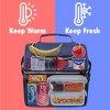 OPUX Double Decker Lunch Box Men Women, Insulated Leakproof Cooler Bag Adult Work, Dual Compartment Pail Tote Boys Girls Kids - 2 of 4