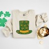 Simply Sage Market Women's Graphic Sweatshirt Shamrock Top Hat - S - Dust - 3 of 3