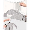 HOUSE DAY 11.4 Inch Premium Dino Baby Hangers Velvet White 60 Pack - 3 of 4