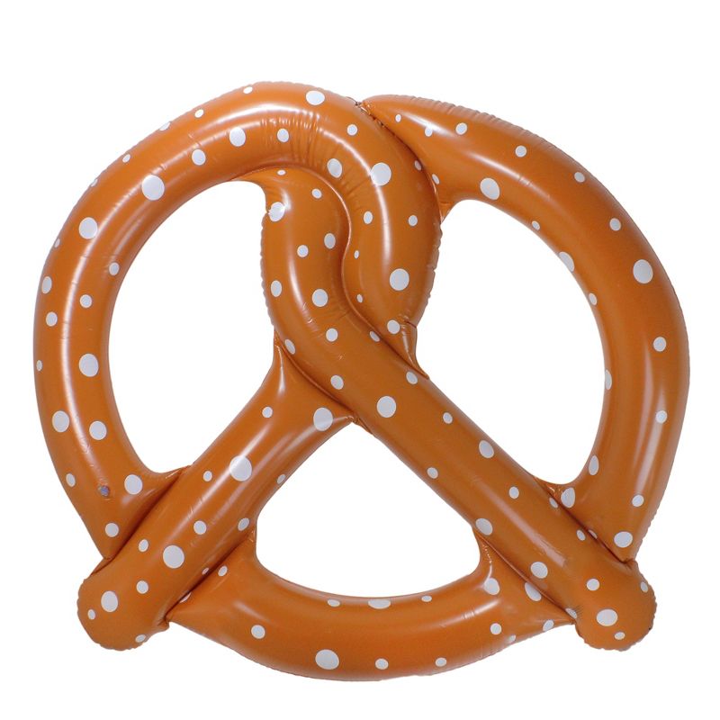 Pool Central 6' Inflatable Brown Giant Pretzel Pool Ring Float, 1 of 5