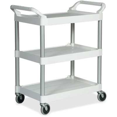Rubbermaid Commercial FG342488OWHT 200 lbs. Capacity 3-Shelf Service Cart - Off White