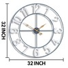 Sorbus Large Wall Clock for Living Room Decor - Numeral Wall Clock for Kitchen - 32-inch Wall Clock Decorative - 3 of 4