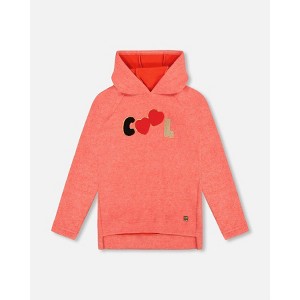 Deux par Deux Girl Ultra Soft Hooded Tunic Coral - 1 of 4