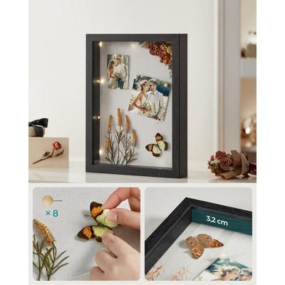 Shadow Box Deep Songmics A4 Shadow Box Frame Set Of 2 1.3-inch Deep ...