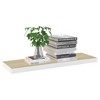 Wall Shelf Oak and White Honeycomb MDF, metal 31.5 x 9.3 x 1.5 in - 3 of 4