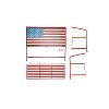 American Flag Corrugated Metal Bench - 3 of 3