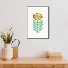 16" x 23" Mid Mod Flower No.3 by Annie Bailey Art Framed Canvas Wall Art - Amanti Art: Hand-Stretched, Lithograph Print, Sawtooth Back Mount - 4 of 4