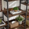 Maliang Triple Wide 5-shelf Bookshelves, Retro Wooden Style Large Open Bookshelves，69.3"W x 11.8"D x 70.1"H - 4 of 4