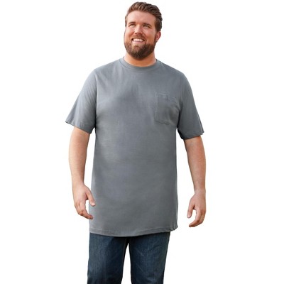 Boulder Creek by KingSize  Heavyweight Longer-Length Pocket Crewneck T-Shirt