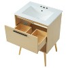 ChicFurnit Bathroom Vanities Bathroom Vanity for Bathroom with Sink Combo Multi-functional Bathroom Cabinet with Drawer, Brown, 24"*18"*33.4" - 2 of 4