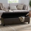 Kumasinova Upholstered Storage Ottoman, Contemporary Ottoman with Storage, 51.25" Ottoman Bench, Entryway Bench, Foot Stool with Pressure Hinges - 3 of 4