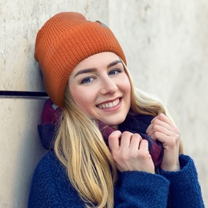 Terra Kid's Teen's Beanie Plain Knit Hat - 1 of 4