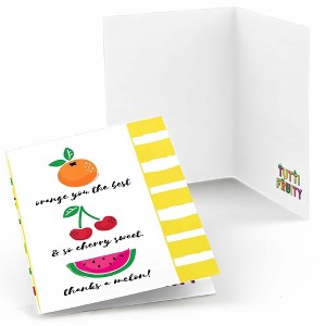 Big Dot of Happiness Tutti Fruity - Frutti Summer Baby Shower or Birthday Party Thank You Cards (8 count) - 1 of 4