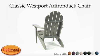 Classic Black Synthetic Wood Adirondack Chair with Arms