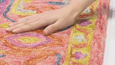 Aspen 7' x 7' Square Red Hand-Tufted Wool Area Rug