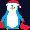 Junior's Design By Humans Christmas Penguin By moredesignsplease T-Shirt - 2 of 3