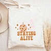 City Creek Prints Staying Alive Canvas Tote Bag - 15x16 - Natural - 2 of 2