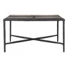 Coffee Table – 17.5" H Square Recycled Sand Cast Glass Top With Black Aluminum Base By Zuo Modern - 2 of 4