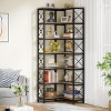 Hommoo 7-Tier Tall Corner Bookshelf - 2 of 4